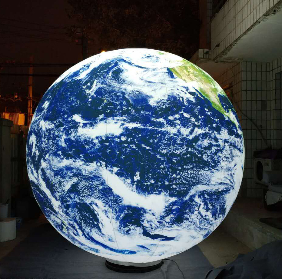 3M inflatable earth with LED inside for event sale PVC Customized size nine planet decoration