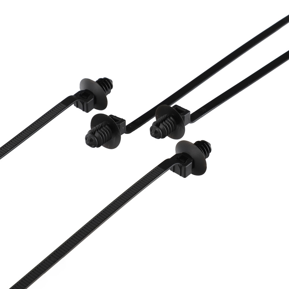 Nylon black cable tie holder push mount Car Auto cable tie high tensile strength cable tie