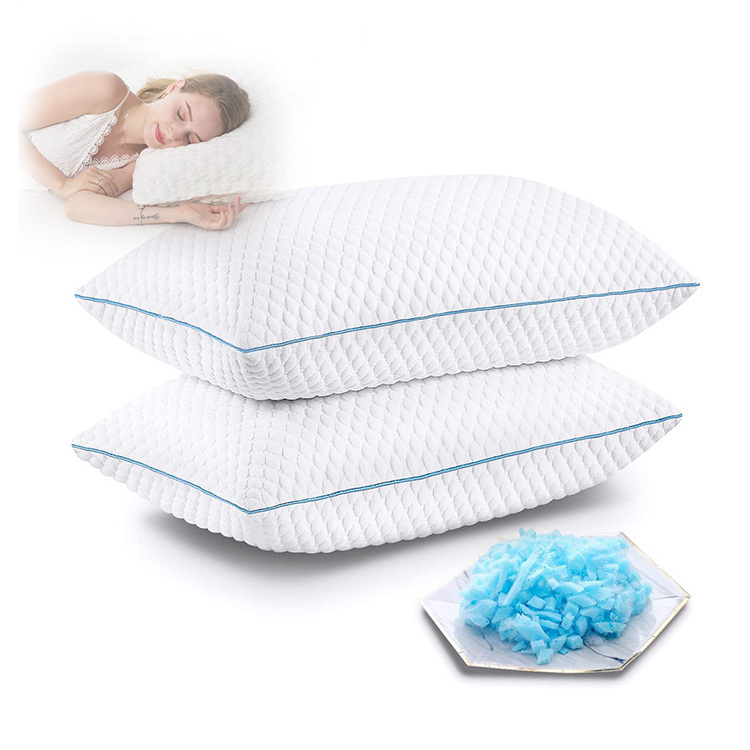 Royal Therapy Pillow Bamboo Fiber Orthopedic Gel Contour Memory Foam Pillow For Neck Pain Relief