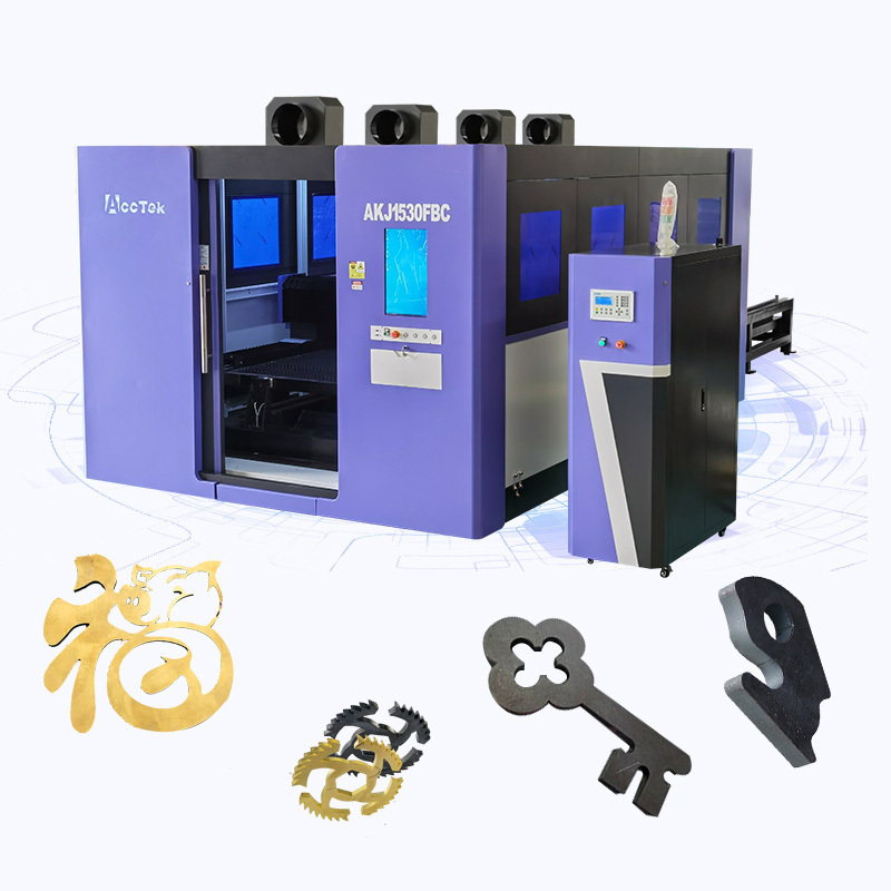 Fiber Laser Cutter 3015 3000W Full Closed Exchange Table Metal Steel Laser Cutting Machine Copper Brass Stainless Steel