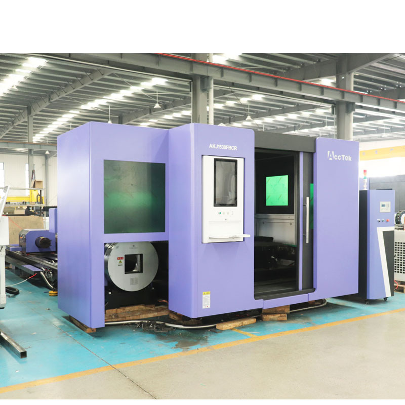 Fiber Laser Cutting Machine For Metal Plate And Tube Enclosed Fiber Laser Cutting Machine with Exchange Table