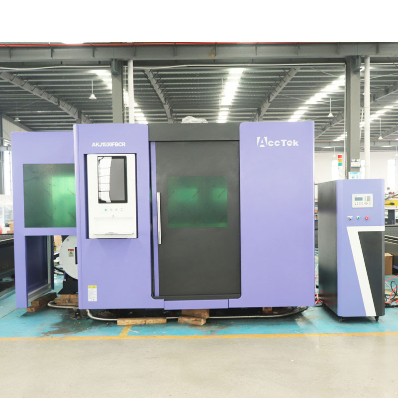 Fiber Laser Cutting Machine For Metal Plate And Tube Enclosed Fiber Laser Cutting Machine with Exchange Table