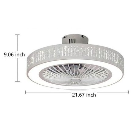 New Square Bedroom Ceiling Led Fan DC ventilador Remote Control led ...