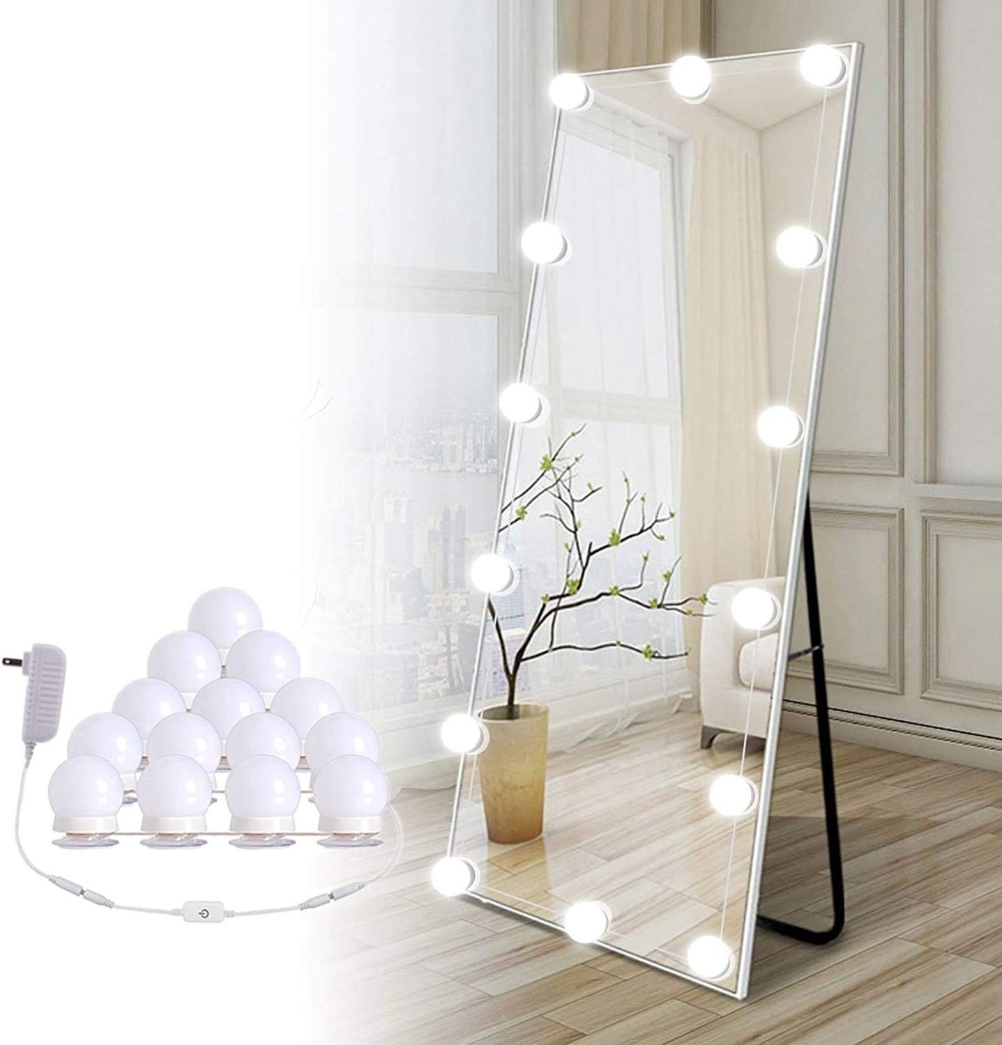 5v 3 Colors Led Mirror Lamps Hollywood Vanity Lights 2 6 10 14 Bulbs Kit Led Makeup Vanity Mirror Lights For Bathroom