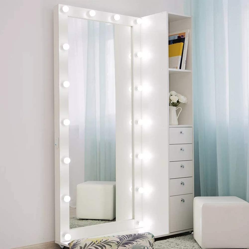 5v 3 Colors Led Mirror Lamps Hollywood Vanity Lights 2 6 10 14 Bulbs Kit Led Makeup Vanity Mirror Lights For Bathroom