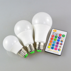 3w / 5w / 10w / 15 W Multi Color Changing Led Bulbs Home Used Remote Control Colorful Rgb Smart Led Bulb