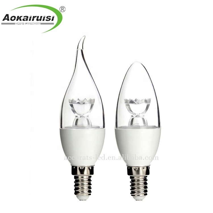 candelabra base lamp bulb c35 flicker flame tip tail e12 e14 led candle light