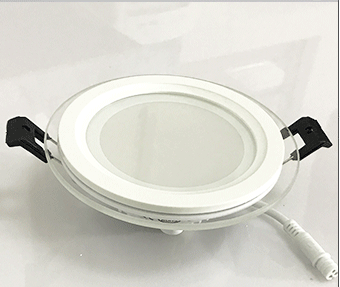 LED Recessed Down Light For Bedroom Living Room Office Ceiling Indoor Lighting Round Glass Panel Lamp Warm White Super Bright