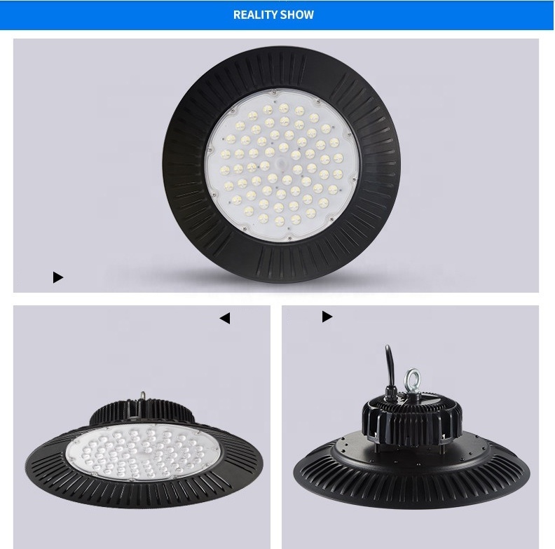 50W 100W 150W 200W LED High Bay Light Factory Light Cheap LED UFO Lamp For Warehouse Ceiling Workshop Garage Industrial Lighting