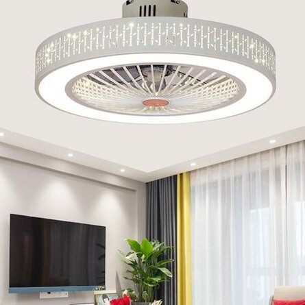 New Square Bedroom Ceiling Led Fan DC ventilador Remote Control led light ceiling fan