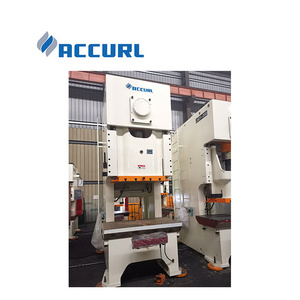 ACCURL 160T High speed electrical metal box making power press punching machine for tube round hole with feeder