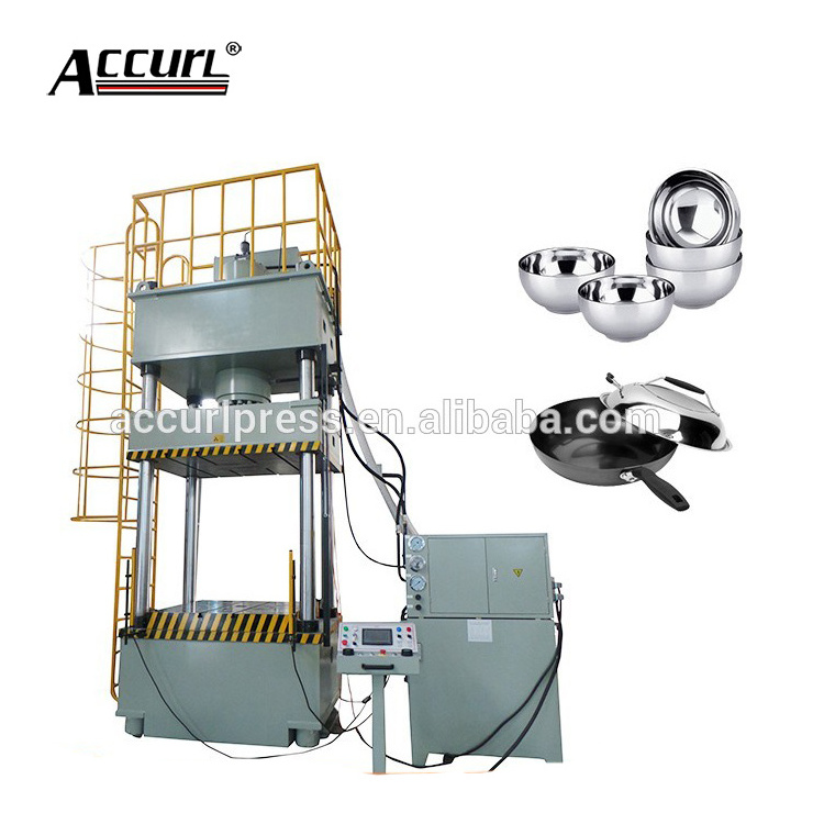 200 ton aluminum stainless steel pot cookware deep drawing metal forming cooking pot making hydraulic press machine