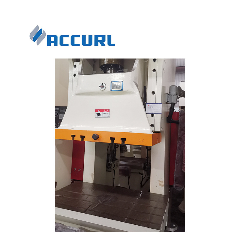 ACCURL 160T High speed electrical metal box making power press punching machine for tube round hole with feeder