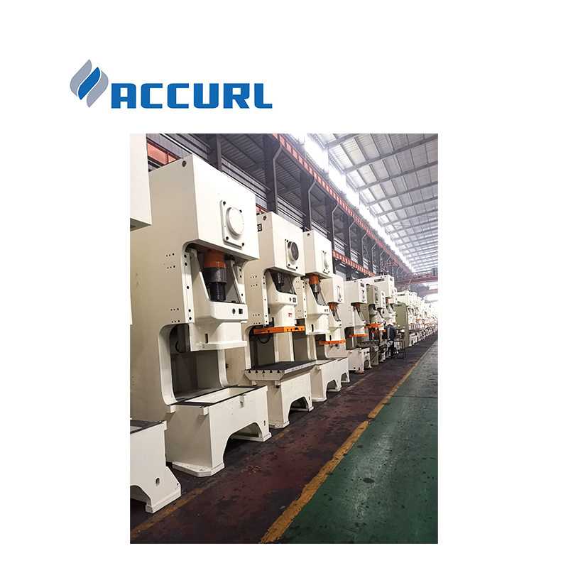 ACCURL 160T High speed electrical metal box making power press punching machine for tube round hole with feeder