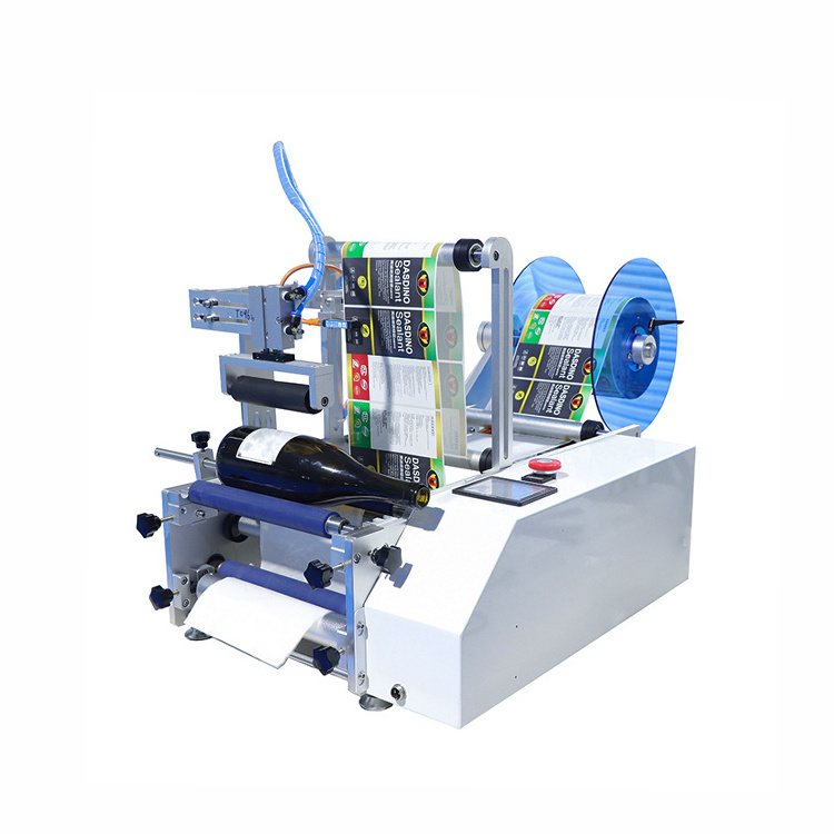 AR-C12 double side semi-automatic round bottle labeling machine