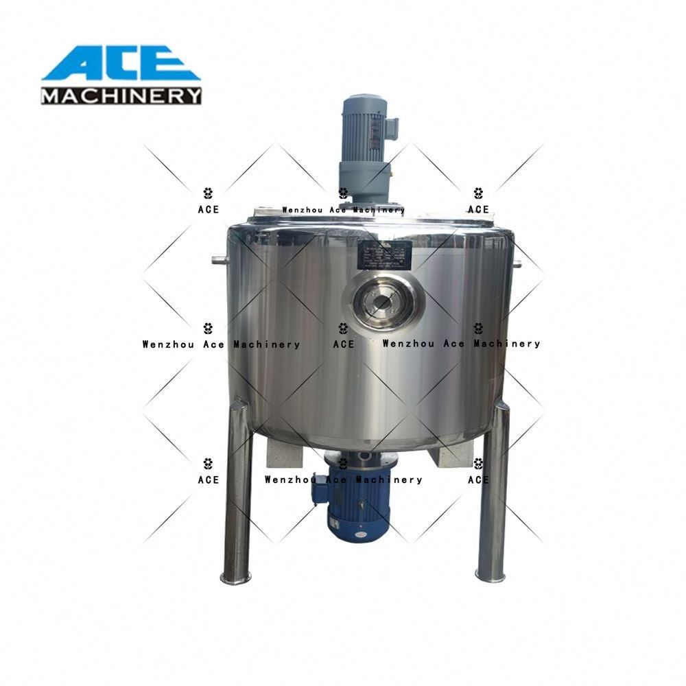 100L - 2000L Small High Shear Mixer Tank Stainless Steel Mixing Tank With Top Agitator