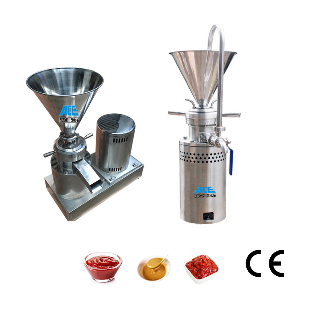 Stainless Steel vertical Colloid Mill For Ketchup Chili Sauce Sesame peanut butter making machine