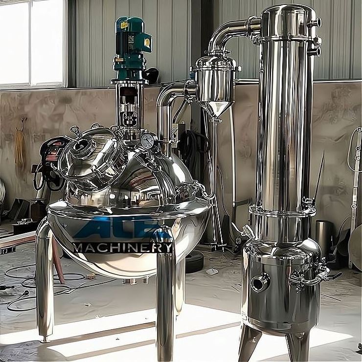 Professional Production Food Processing Equipment Single Effect Vacuum Evaporator Concentrator Equipment For Jam