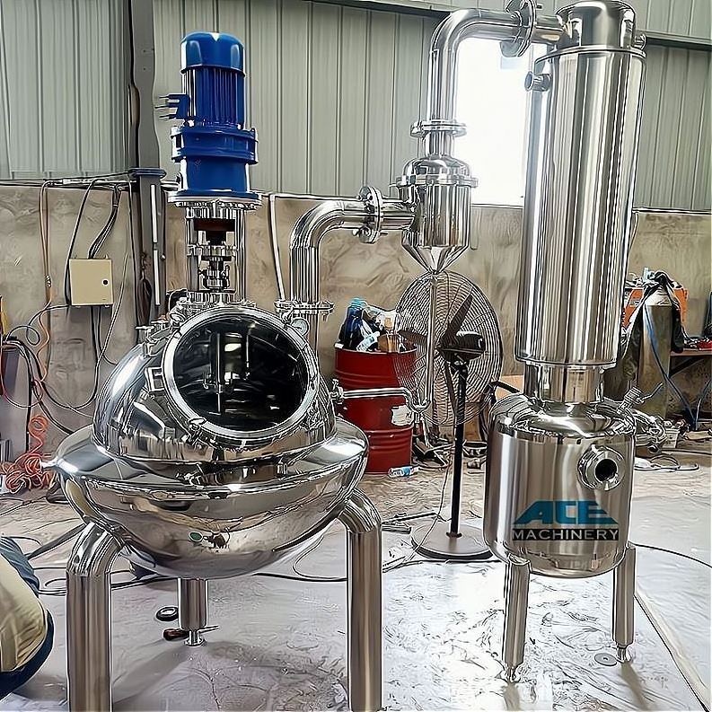 Professional Production Food Processing Equipment Single Effect Vacuum Evaporator Concentrator Equipment For Jam