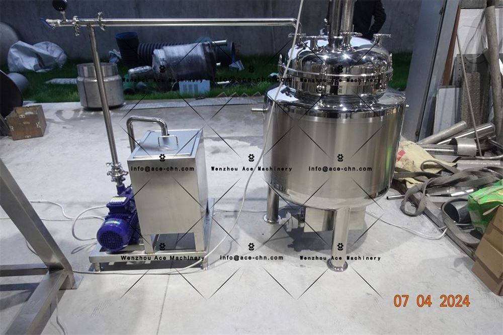 Body Wash Liquid Hand Soap Mixing Tank Vacuum Emulsifier Mixer Homogenizer 50 L Mixing Tank With Heater