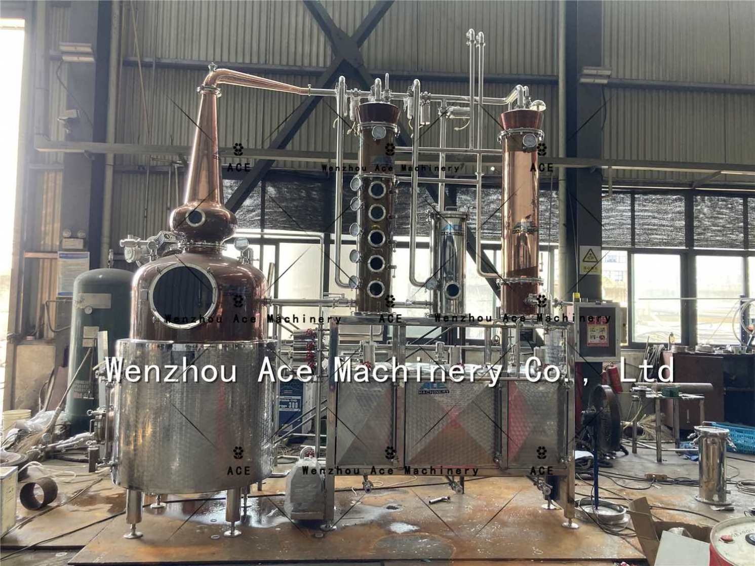 Stainless Steel/Copper/Glass Distillation 100L 200L 300L Alcohol Distillation Column 3 Inch 4 Inch 6 Inch Distillation Machine