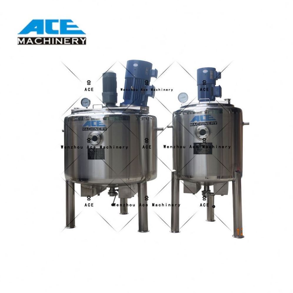 100L - 2000L Small High Shear Mixer Tank Stainless Steel Mixing Tank With Top Agitator