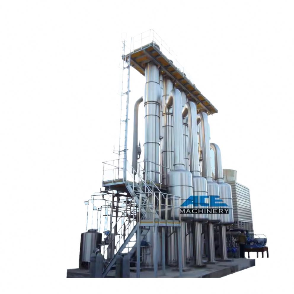 Stainless Steel Tomato Paste Honey Fruit Juice Vacuum Wiped Ethanol Recovery Evaporator System Falling Film Evaporator Machine