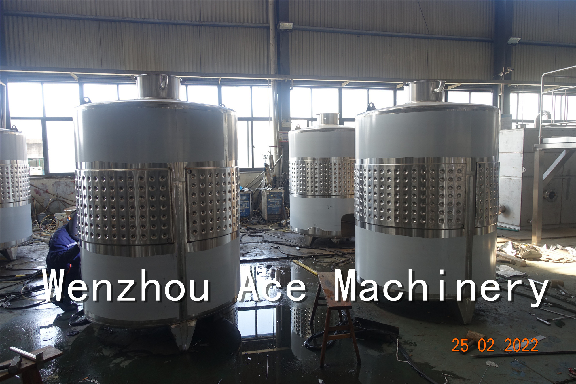 5000L Wine Fermentation Tank Stainless Steel Fermenters For Red Winemaking