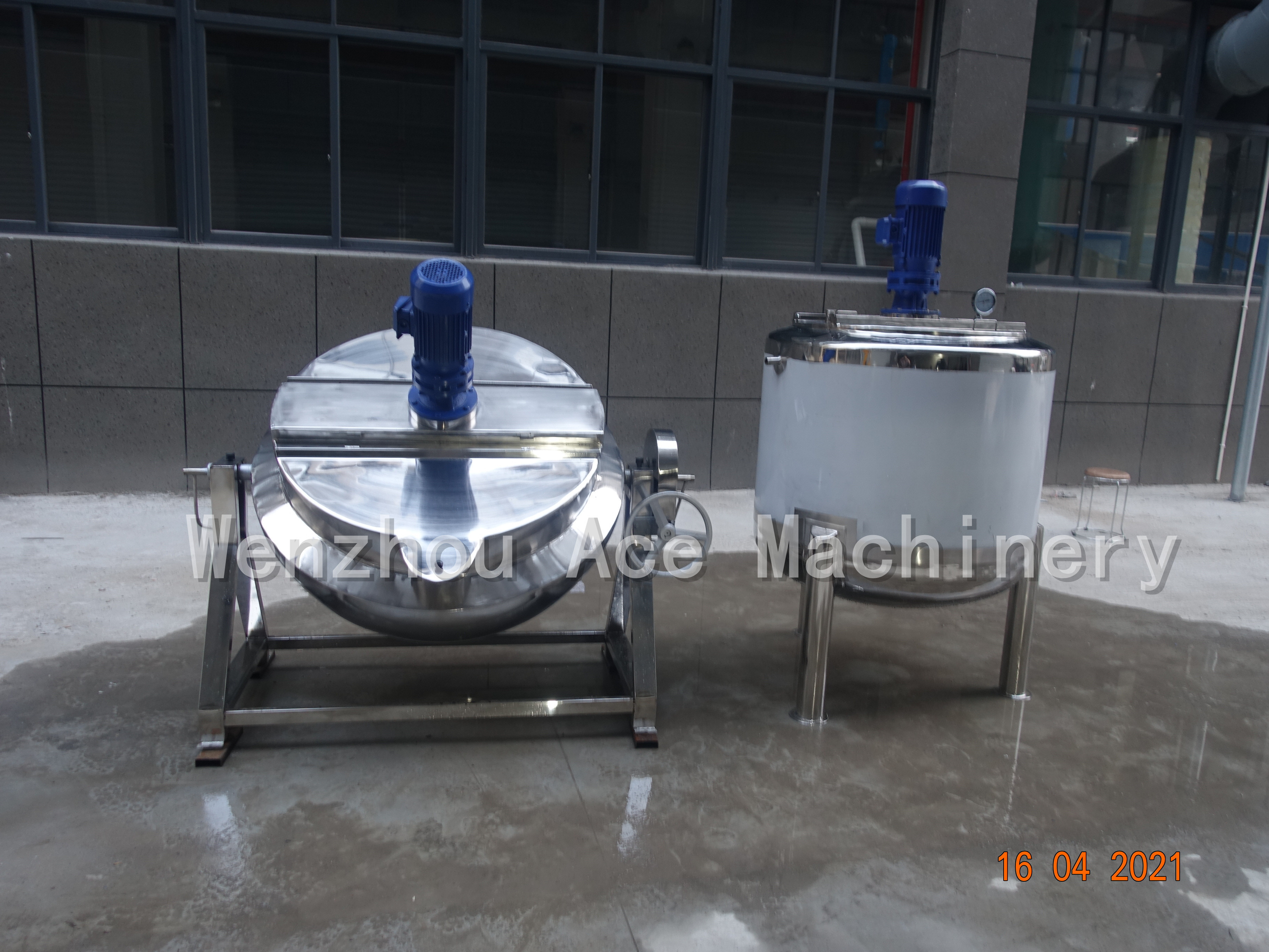 Ace Electric Heating Type Chili Paste Mixer Tilting Steam Pot Meshed Potatoes Double Jacketed Cooking Kettle