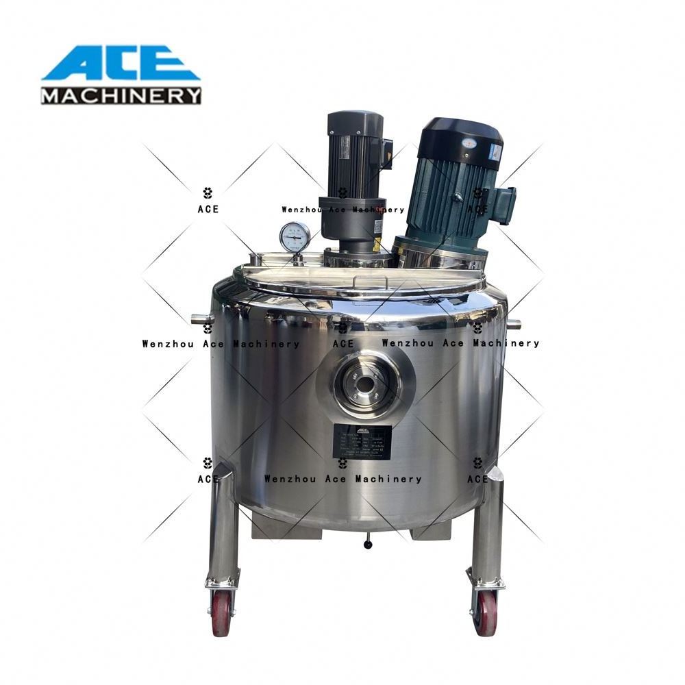 100L - 2000L Small High Shear Mixer Tank Stainless Steel Mixing Tank With Top Agitator