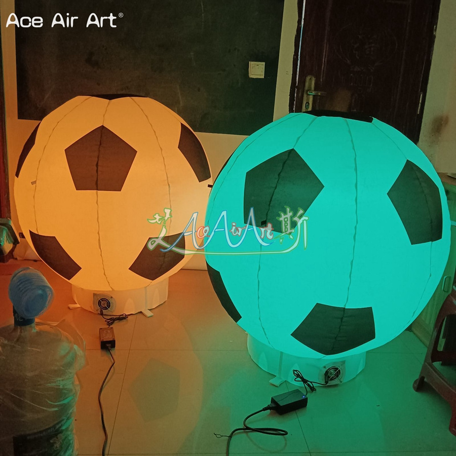 Giant Custom Inflatable Soccer Ball Model Inflatable Football With Led Light For Promotion