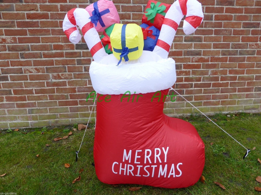 Outdoor Christmas Inflatable Socks Model For Festival Decoration Advertising