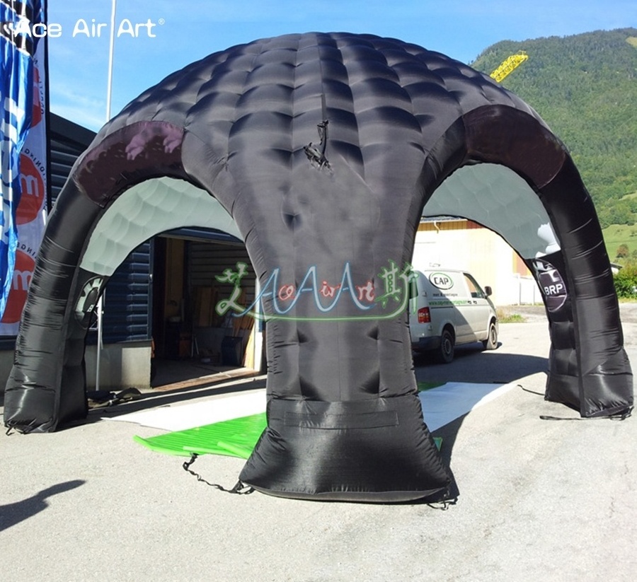 7m Diameter Black Inflatable Garage Cover Portable Canopy Igloo Dome Car Parking Tent for Motor Exhibitions