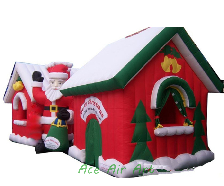 Christmas decoration Commercial use outdoor Inflatable Xmas Santa Grotto