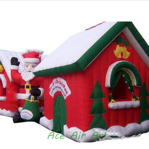 Christmas decoration Commercial use outdoor Inflatable Xmas Santa Grotto