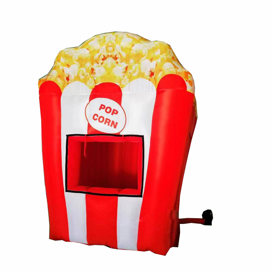 3mLx3mWx4mH Giant Inflatable Candy Floss Popcorn Stand Booth Carnival Shop Blow Up Concession Food Tents For Promotion