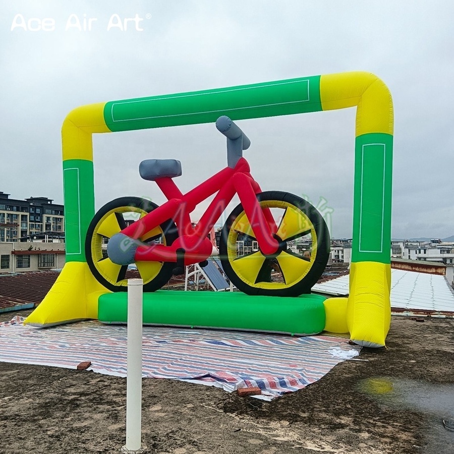 Custom Advertising Bike Model Inflatable Bicycle with Display Stage Event Promotion Racing Mockup for Competition or Decoration