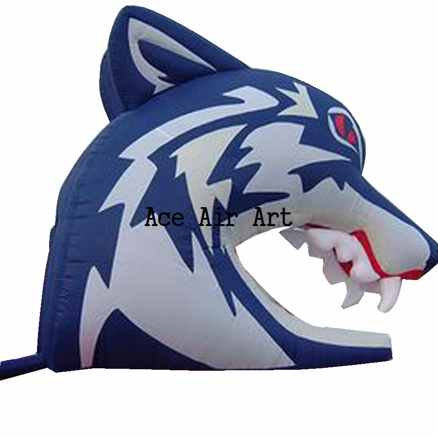 Advertising large vivid wolf Event decoration inflatable wolf head model for sale