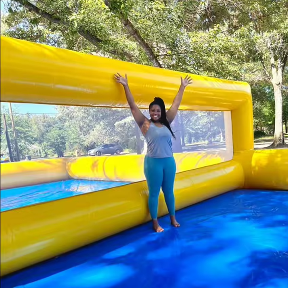 Giant Inflatable Water Volleyball Field Portable Inflatable Tennis Court Volleyball Sports Events For Outdoor