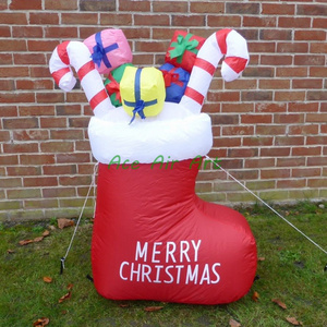 Outdoor Christmas Inflatable Socks Model For Festival Decoration Advertising