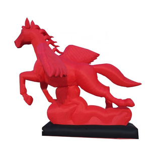 Giant Inflatable Pegasus Flying Red Horse with Wings for Party Decoration or Display