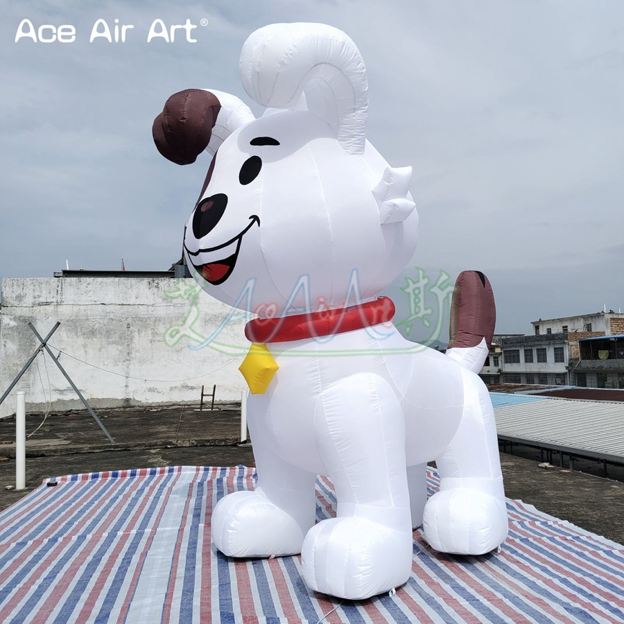 2023 Cute Giant Inflatable Dog Inflatable Cartoon Model for Yard Decoration Pet Shop Advertising Props