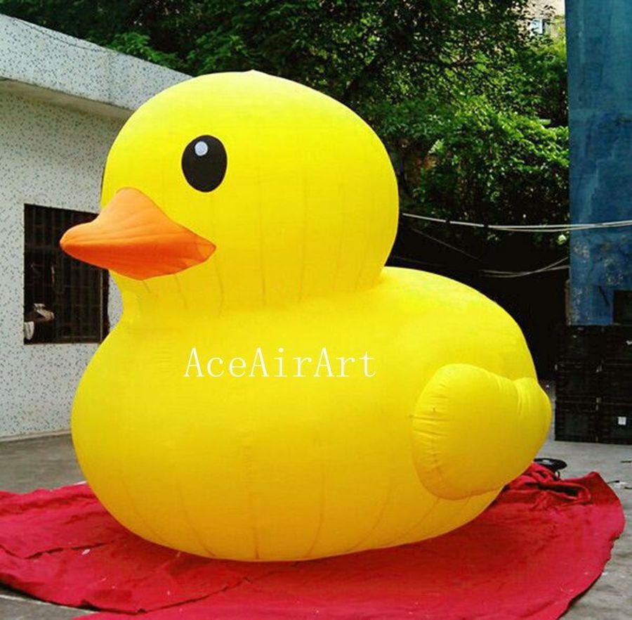 3M High Quality Giant Yellow Duck Inflatable Advertising Toy for Outdoor Square Display Christmas Games