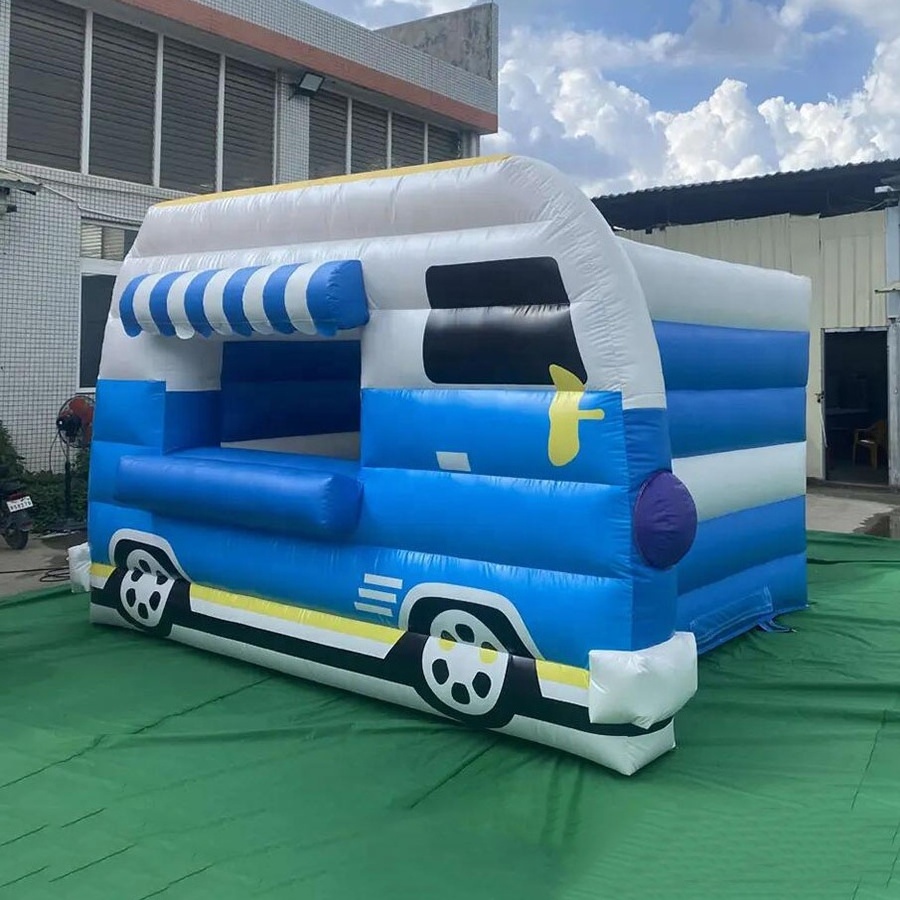 Portable Inflatable Ice Cream Booth Dining Car Tent Inflatable Food Truck for Advertising Promotion