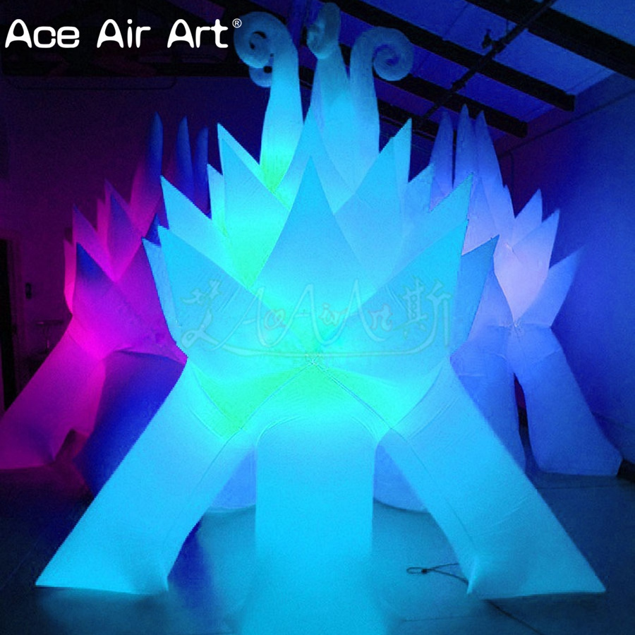 Beautiful Glowing Campfire Shape Flower Model  for Lawn Party Inflatable Lighting Decoration