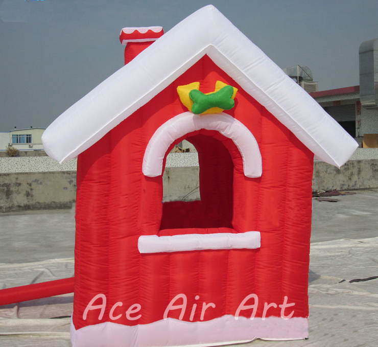 Xmas decoration Santa grotto for sale / Christmas Inflatable Santa house for street yard decoration