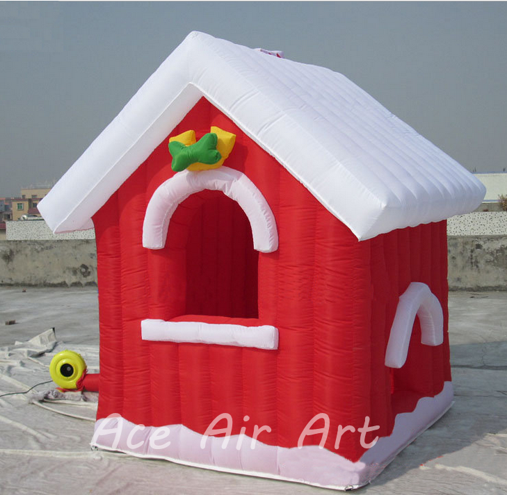 Xmas decoration Santa grotto for sale / Christmas Inflatable Santa house for street yard decoration