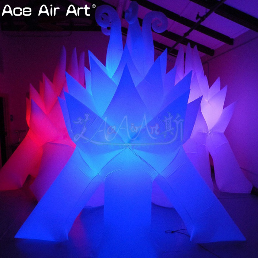 Beautiful Glowing Campfire Shape Flower Model  for Lawn Party Inflatable Lighting Decoration