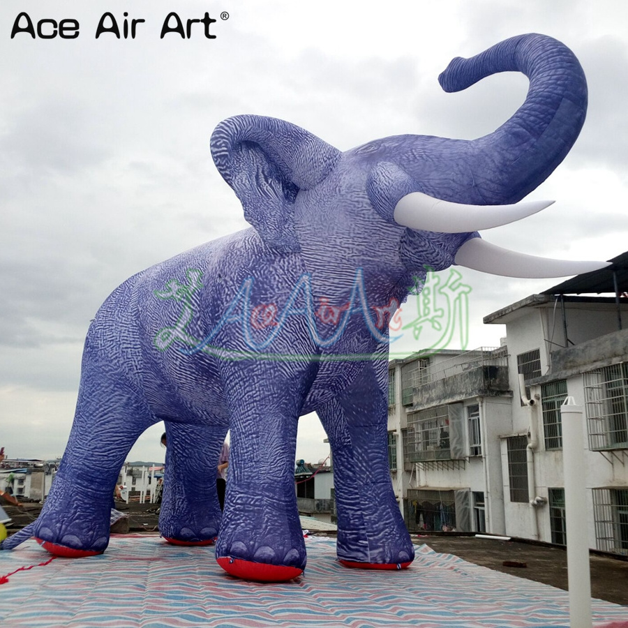 Giant Purple Inflatable Elephant/Africa Animal Model for Event Decoration/Safari Display