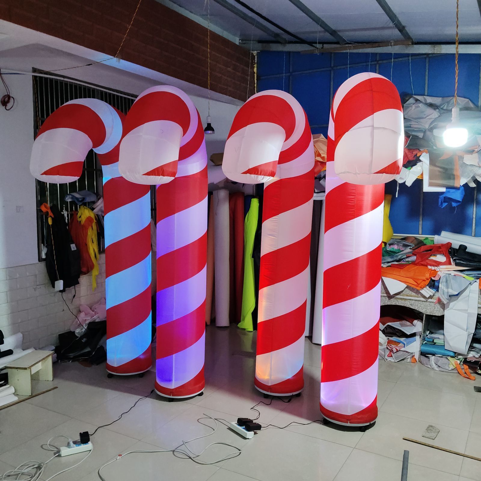 Christmas Holidays Decoration Large Inflatable Candy Cane for outdoor use